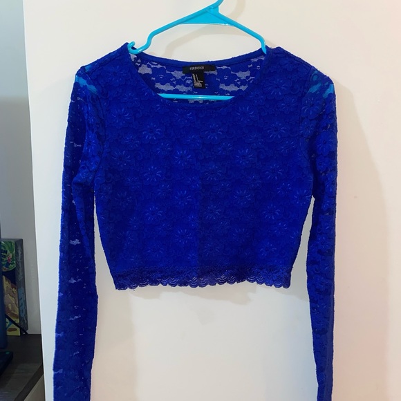 Forever 21 Lace Crop Top L - Picture 1 of 4